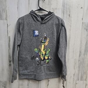 New Jinx Gray Minecraft Hoodie with Graphic Print Boys Size Large